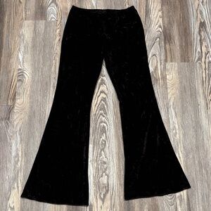 Free Press Black Velvet Pajama Pants